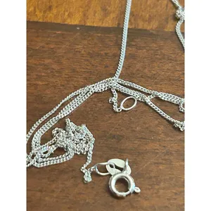 X19 1.25g 20inch damged scrap has knot 925 sterling silver thumbnail 2