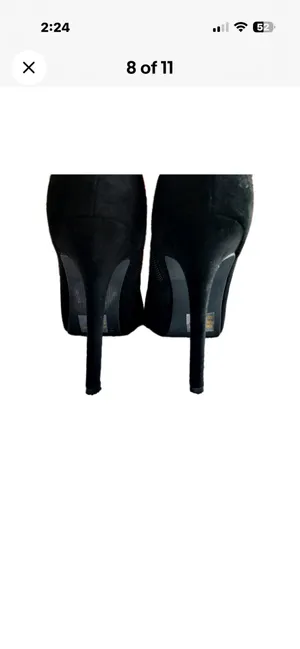 Wild Diva Lounge NWOB Ankle Lace-up Stiletto Peep Toe Bootie Sz8 Goth Punk Rock thumbnail 7