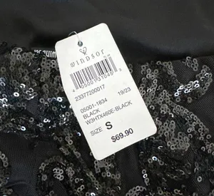 Windsor - Kai One Shoulder Sequin Mini Dress in Black thumbnail 5