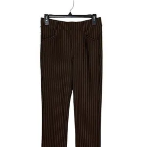 W Collection Brown Wide Leg‎ Pants Medium Stretch Workwear Office Classic thumbnail 2