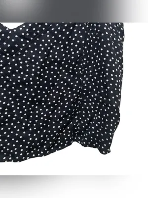 Abercrombie & Fitch Tie Strap Crop Tank Top Black Polka Dot Women’s Size Large thumbnail 4