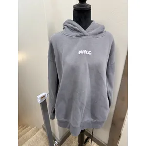 WILO The Label Hoodie Women Grey Purple Wellness Club Puff Print Sweatshirt Gym thumbnail 3