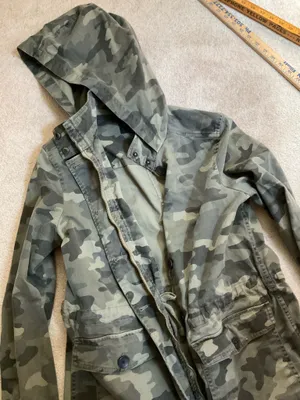 Lucky Brand Camo Coat Green Parka Anorak Jacket Women’s thumbnail 4