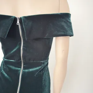 [Bardot] Emerald Green Velvet Off The Shoulder Bella Sheath Midi Dress Small 6 thumbnail 9