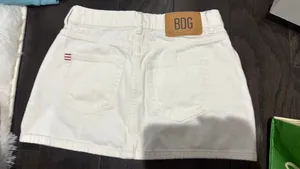 BDG Urban Outfitters White Denim Skirt thumbnail 2