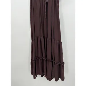 R.Vivimos‎ Brown Boho Midi Dress Womens Medium Cottagecore Prairie Peasant thumbnail 4