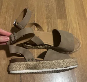 Women’s Soda Nude Espadrille Beige Neutral Platform Sandals thumbnail 1