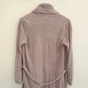 Barefoot Dreams CozyChic Ultra Lite Belted Cardigan Robe Taupe Size Small- Soft thumbnail 8