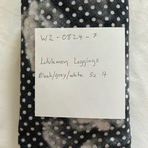 Lululemon - Black Polka-Dot Floral Cropped Leggings - Womens Size 4 thumbnail 14
