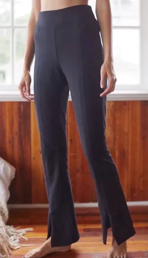 Daily Practice Pants Size‎ S Gray Flare Zipper Pull On Model Off Duty Minimalist thumbnail 1