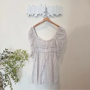 For Love and Lemons Libby Mini Eyelet Dress Size L NWT thumbnail 8
