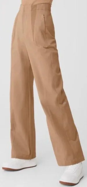 NWT Alo Yoga High-waist Moto Women Trousers in Toasted Almond. Size Small thumbnail 2