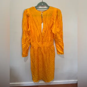 Ronny Kobo NWT Jade Midi Dress‎ Marygold Sz M thumbnail 2