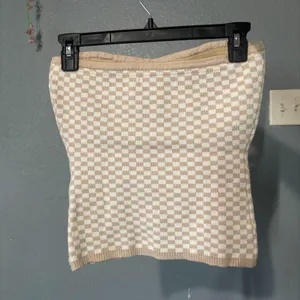 4th-reckless Women's Tan and Cream Vest thumbnail 2