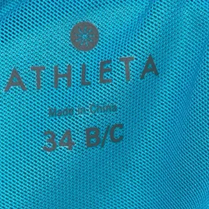 Athleta Bikini Top‎ 34B/34C Underwire Swim Top Blue Geometric Print thumbnail 6