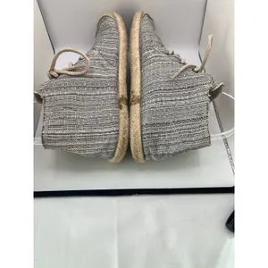 Roxy Woven Canvas Chukka Bootie Women 8 Gray Espadrille‎ Lace Up Mid Top Boho thumbnail 5