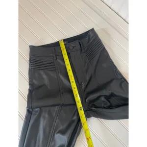 Express Black Super High Waisted Faux Leather Moto Skinny Pant Womens Size 0 thumbnail 5