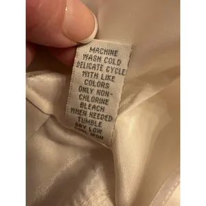Lord & Taylor Babydoll Nightie Chemise Chiffon Embroidered Flowers Vintage Large thumbnail 6