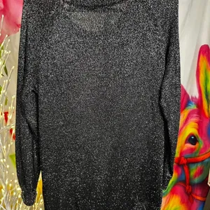 S130. Cupio - Black sparkly long sleeve top thumbnail 3