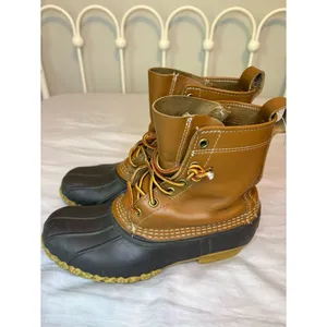 Vintage L.L. Bean Bean Boots Size 6M Brown Leather Made in Maine USA thumbnail 2