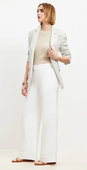 Loft Petite Clean Wide-Leg Pants thumbnail 1