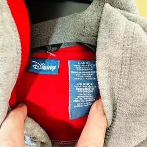 Disney Grumpy Gray Fleece Zip-Up Hoodie Size Large Y2K thumbnail 11