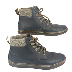 Dr. Martens Nalli‎ Brown Leather Ankle Boots Womens 6 UK4 EU37 Herringbone Lace thumbnail 2
