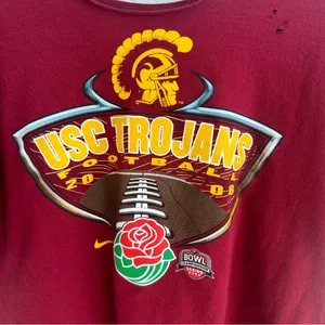 USC Trojans Nike Football Off The Shoulder Tee thumbnail 5
