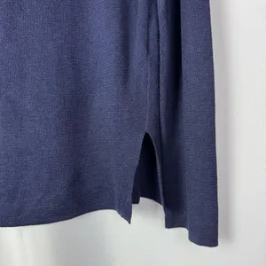 H&M Basic Navy Blue V-Neck Fine‎ Knit Pullover Sweater S thumbnail 4