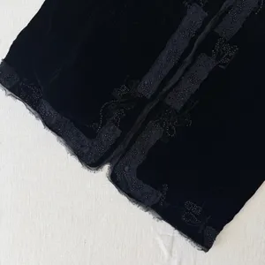 Chicos Black Silk Blend Velvet Beaded Lace Jacket Mandarin Collar Size 2‎ thumbnail 9