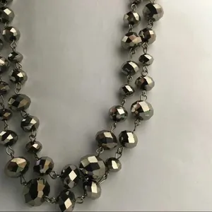 Long Faceted‎ Bead Necklace thumbnail 2