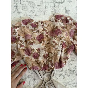 En Saison Lissandra Midi Dress Pink Floral Size Small NWT Long Sleeve Cut Out thumbnail 10