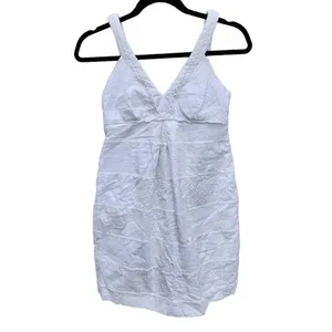 Lilly Pulitzer Women's White‎ Eyelet V-Neck Cotton Mini Dress Size 2 thumbnail 2