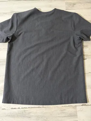 Figs Gray V-Neck Scrub Top & Pants with Green Drawstrings Size Medium thumbnail 7