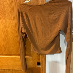 Wild Fable Rust Ribbed Long Sleeve Top thumbnail 2