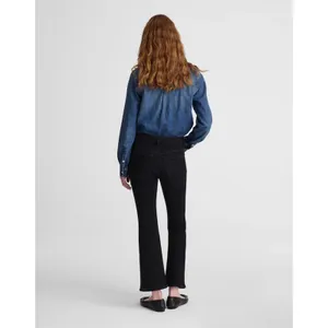 Madewell The Flare Crop Jean in Super Stretch Denim Black Frost US 28 NWT thumbnail 4