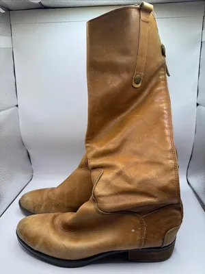 Sam Edelman Penny Tall Riding Boots Cognac Leather Zip Equestrian Boots Size 6 thumbnail 2