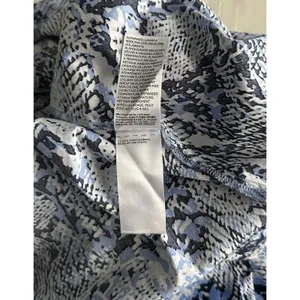 Chico's Blue Veil Snake Print Smocked Puff Sleeve Midi Dress W/ Pockets Size 0 thumbnail 15