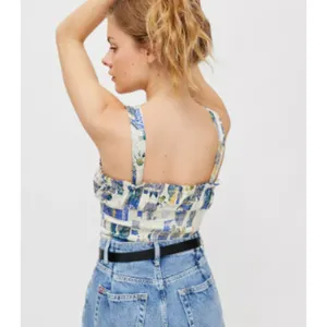 Urban Outfitters Blue Valentina Bustier Milkmaid Tank Top Large thumbnail 7