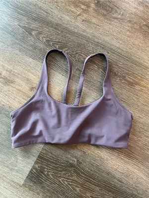 Vuori Mauve Purple Scoop Neck Sports Bra Yosemite Bra Large thumbnail 3