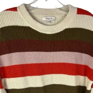 Madewell Patch Pocket Stripe Pullover‎ Sweater M thumbnail 2