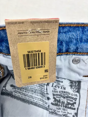 Levi's 501 Original Shorts High Rise Light Blue Denim Shorts size 27 NEW thumbnail 7