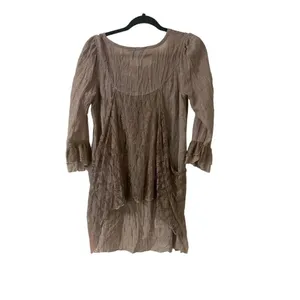 Pretty Angel tunic top lace accents sz Small thumbnail 2