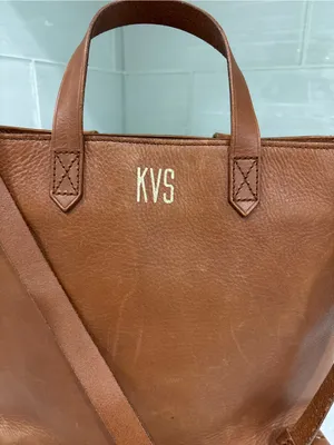 Madewell Small Zip-Top Transport Tote English Root Leather Crossbody Bag thumbnail 7