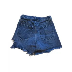 Abercrombie & Fitch The Dad Short Washed Black Distressed High-Rise Denim Jorts thumbnail 4