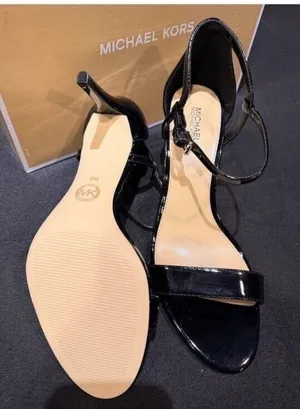 The Michael Kors Women Simone Mid Sandal Shoes in Black size 9 in box thumbnail 6