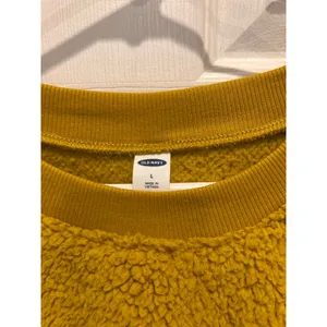 Old Navy Womens Mustard Yellow Sherpa Teddy Fleece‎ Pullover Sweatshirt Large thumbnail 2