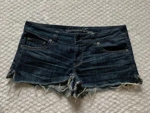 American Eagle Favorite Boyfriend Denim Shorts Size 12 Like New thumbnail 1