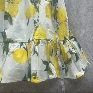 English Factory Lemon Puff Sleeves Mini Dress Size‎ Medium Cotton thumbnail 9