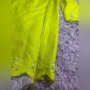 Saks 5th Avenue Vintage Embroidered Yellow Dress thumbnail 6